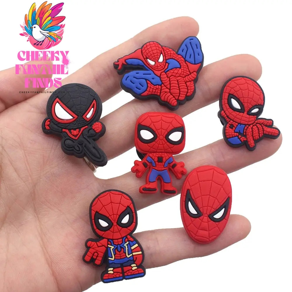 Spider-Man Shoe Charms Cartoon Clog Sandal Decorations Shoe Accessories Slippers Buckle Kids Boy Gifts - Cheeky Fantail Finds