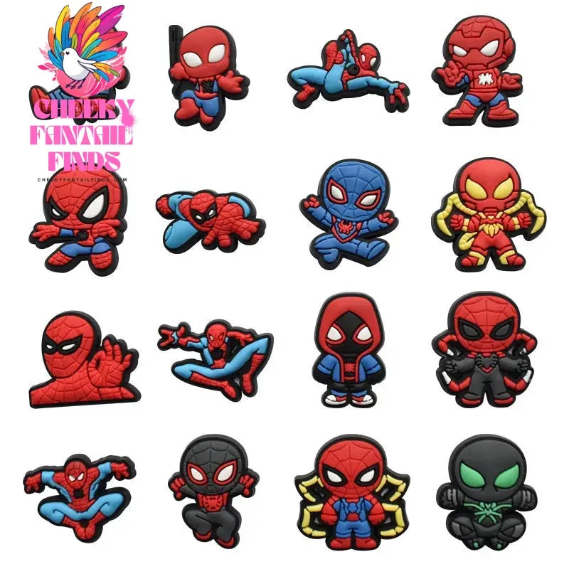 Spider-Man Shoe Charms Cartoon Clog Sandal Decorations Shoe Accessories Slippers Buckle Kids Boy Gifts - Cheeky Fantail Finds