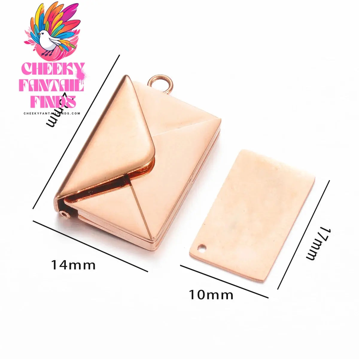 Stainless Steel Customized Letter Envelope Necklace Locket Jewelry Secret Love Note Pendant Engraved Note Photo for Women Cheeky Fantail Finds