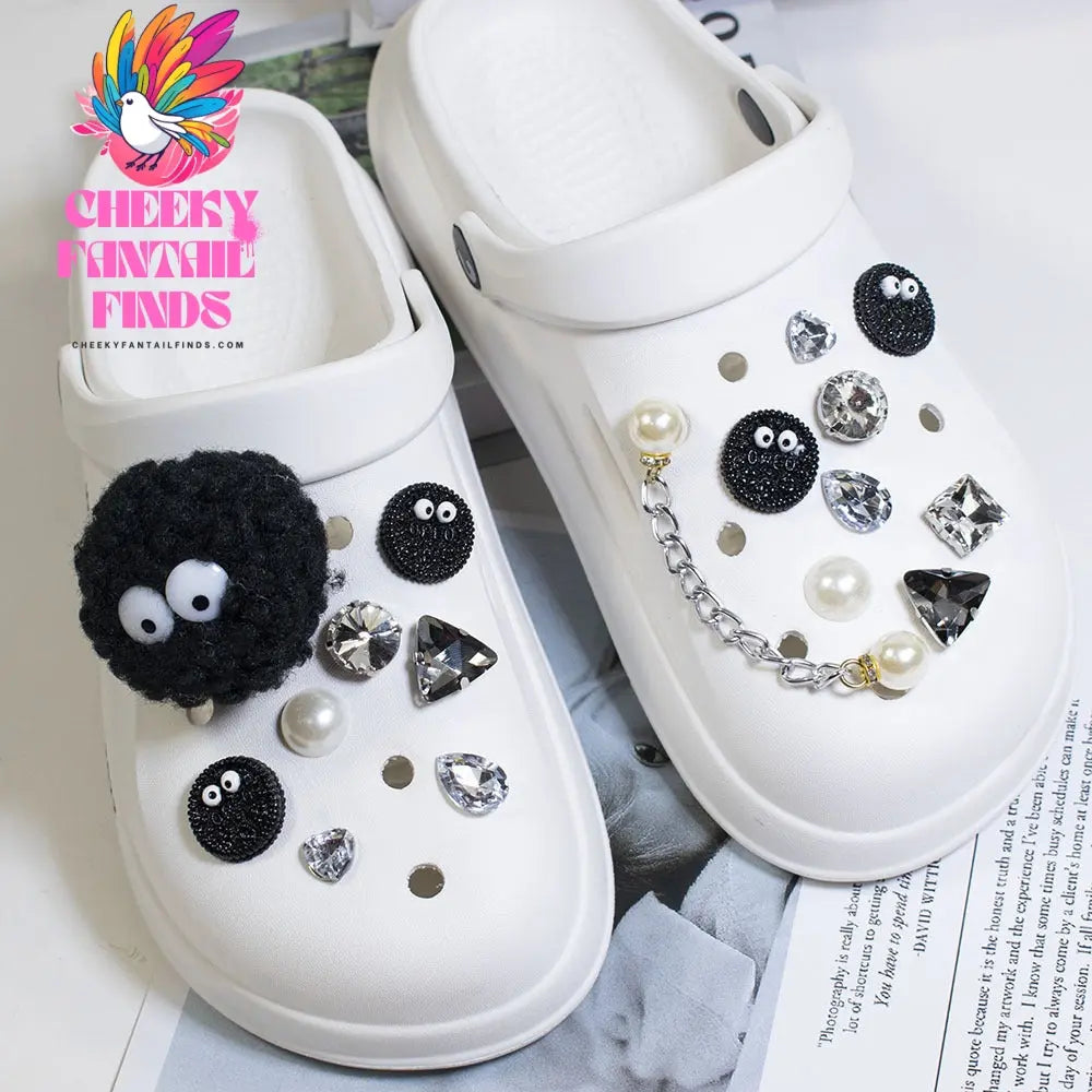 Suitable For Hole Shoe Accessories With Fur Ball Decorative Buckle DIY Cheeky Fantail Finds