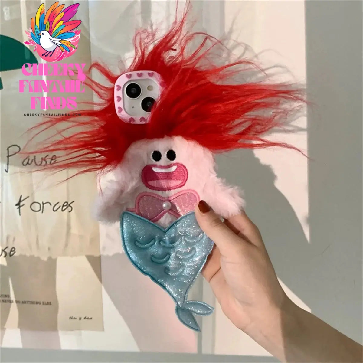 Suitable For Ugly And Cute Cartoon Mermaid Monster iPhone 15 Pro Max 14 Phone Case 13Pro iPhone 12 11 Plush Fall Protection Case Cheeky Fantail Finds