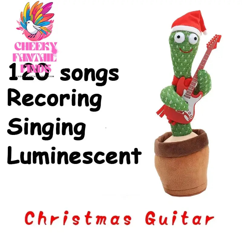Talking Cactus Toy with LED 120 English Songs Singing Musical Toys Repeat What You Say Suitable for Babies and Toddlers Cheeky Fantail Finds