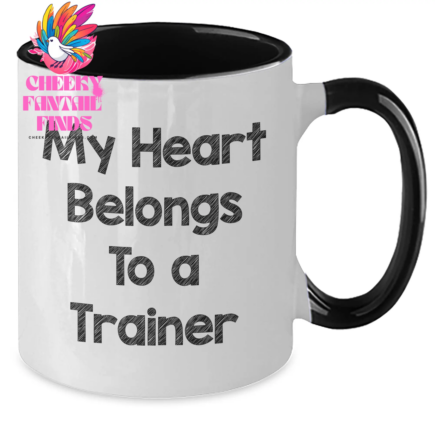 Trainer Lover's Funny Quote Two Tone Coffee Mugs, Gifts from Friends and Family for Mother's Day, 11oz Ceramic Mugs - Black and White, Red and White, Navy and White, Pink and White - Additional