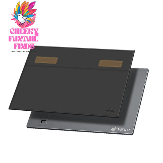 WUAWE 16.1" Portable Monitor Sleeve Bag, PU Leather Case for Travel Monitor Laptop, Black Cheeky Fantail Finds