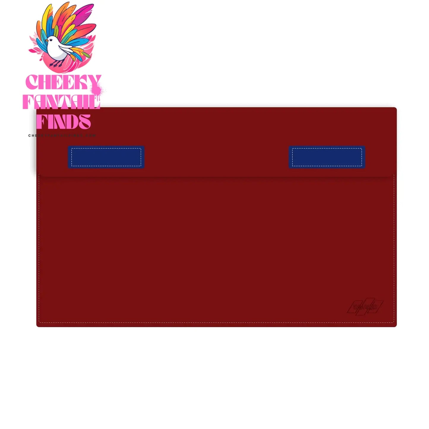 WUAWE 16.1" Portable Monitor Sleeve Bag, PU Leather Case for Travel Monitor Laptop, Black Cheeky Fantail Finds