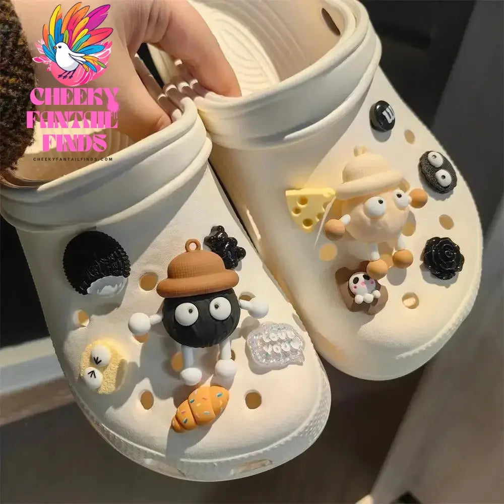 Whole Set Hot DIY Hole Shoes Charms for Cute Cartoon Handmade Charms Designer Quality Garden Shoe Decoration Girl Gift 2024 New Cheeky Fantail Finds