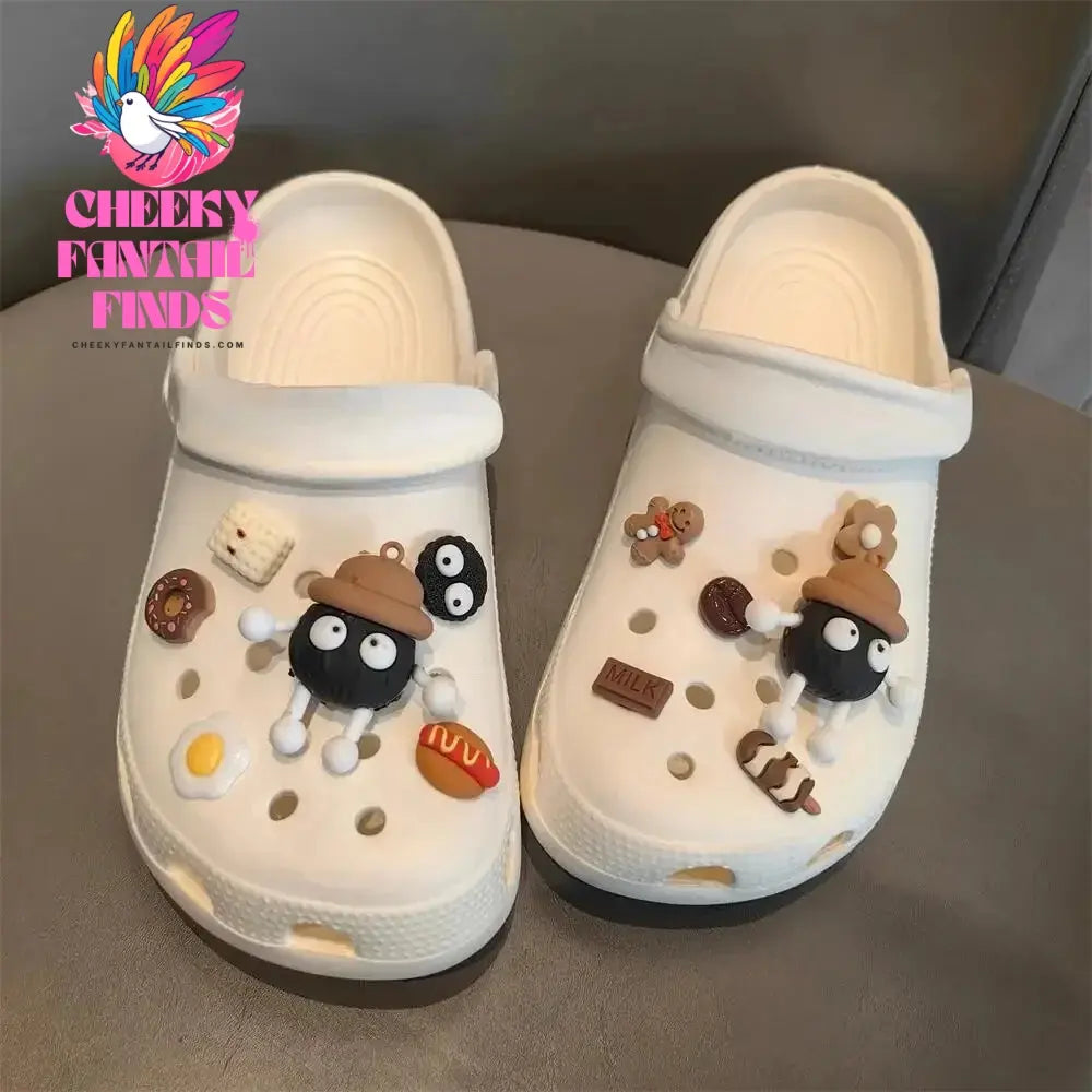 Whole Set Hot DIY Hole Shoes Charms for Cute Cartoon Handmade Charms Designer Quality Garden Shoe Decoration Girl Gift 2024 New Cheeky Fantail Finds