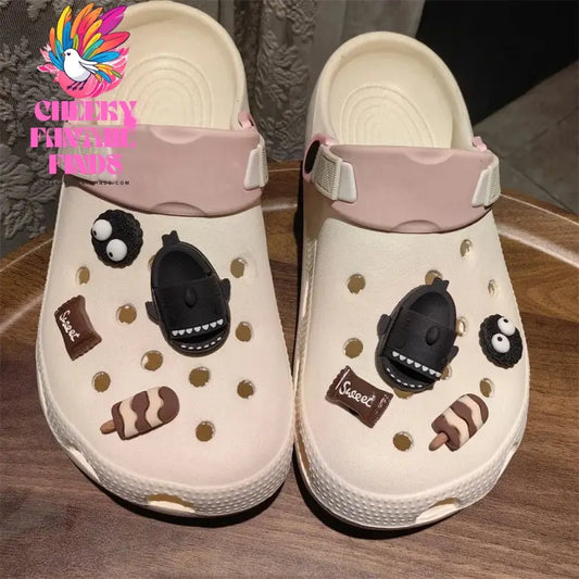 Whole Set Hot DIY Shoes Charms for DIY Cute cartoon shark Decoration Buckle for Shoe Charm Accessories Girls Gift Cheeky Fantail Finds