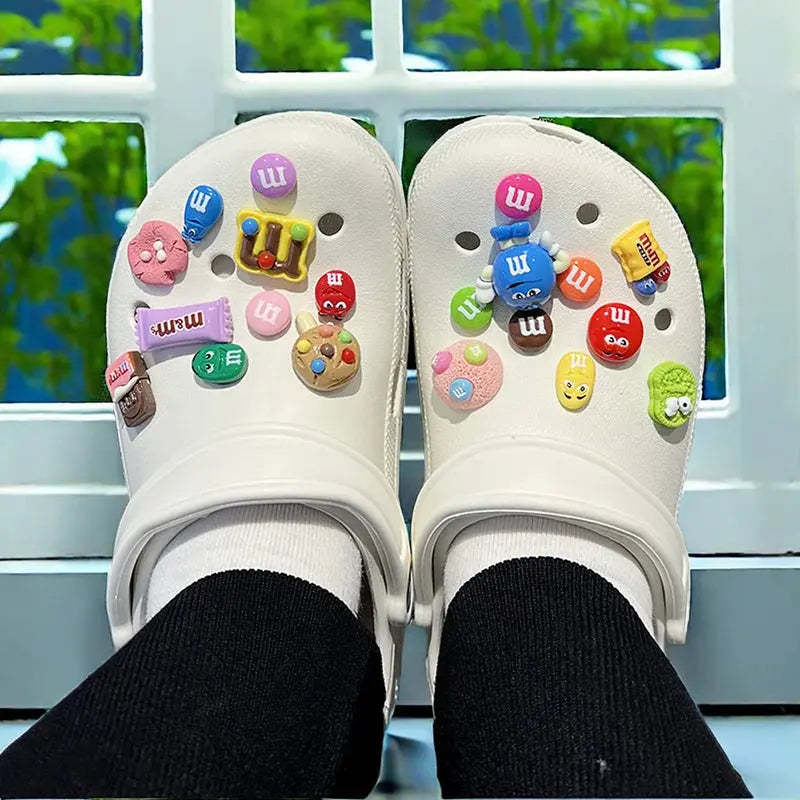 Whole Set Hot Sale DIY Hole Shoes Charms for Cute Cartoon Handmade Charms Designer Quality Garden Shoe Decoration Girl Gift Cheeky Fantail Finds