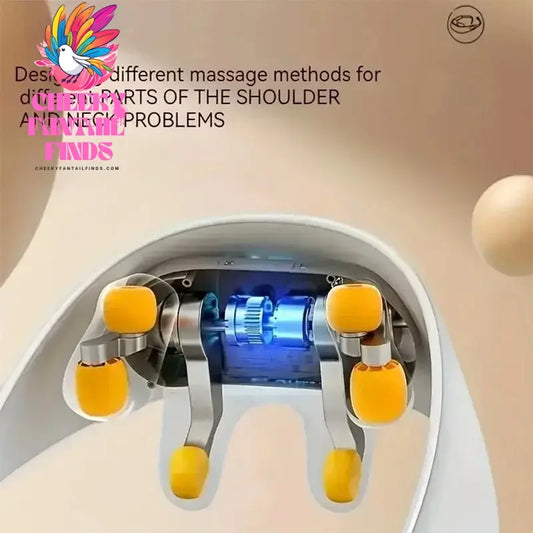 Wireless Neck Massager With Hot Compress Neck And Back Shoulder Shiatsu Kneading Massage Shawl Neck Cervical Relaxing Trapezius Cheeky Fantail Finds