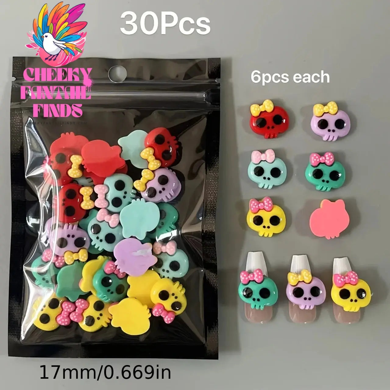 Y2K Hot Pink 30pcs Mix Heart Bear Candy Loiipop Resin Parts Handmade Phose Case Hair Girls Long Nail Art Big Decoraiton Charms Cheeky Fantail Finds
