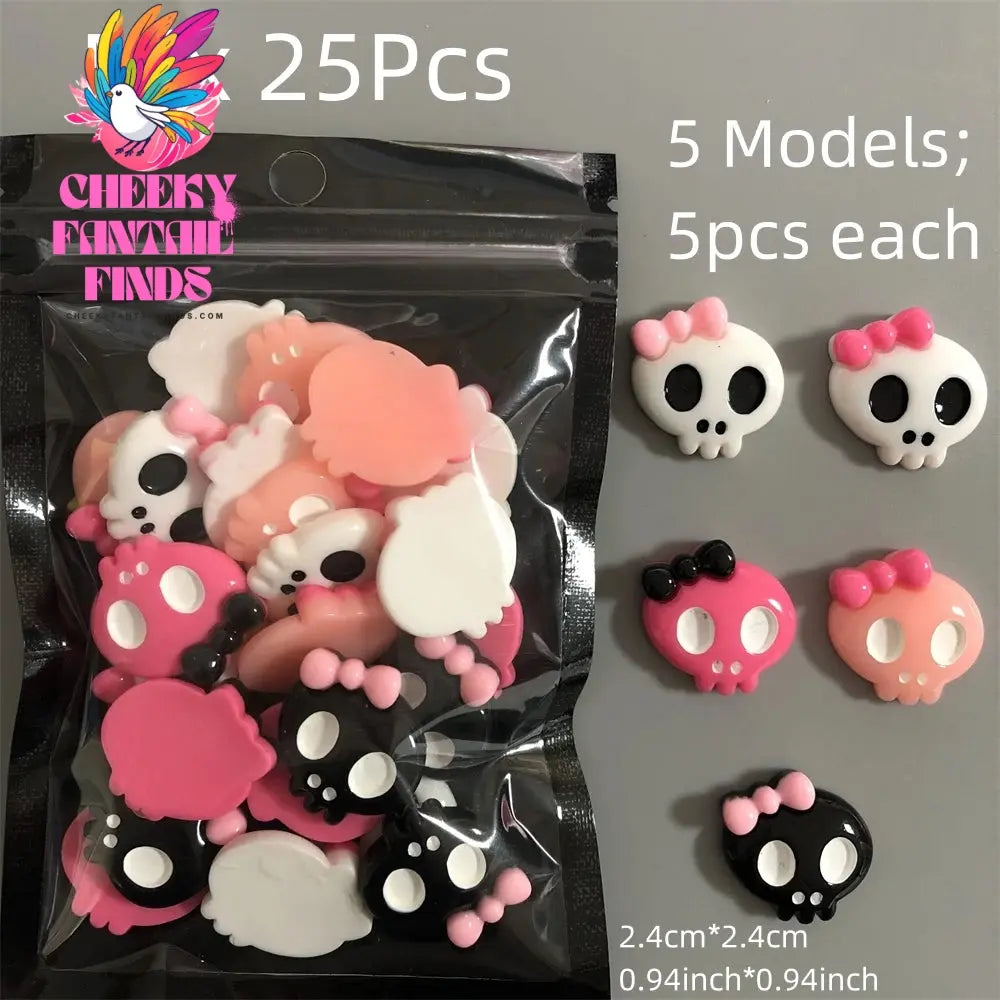 Y2K Hot Pink 30pcs Mix Heart Bear Candy Loiipop Resin Parts Handmade Phose Case Hair Girls Long Nail Art Big Decoraiton Charms Cheeky Fantail Finds