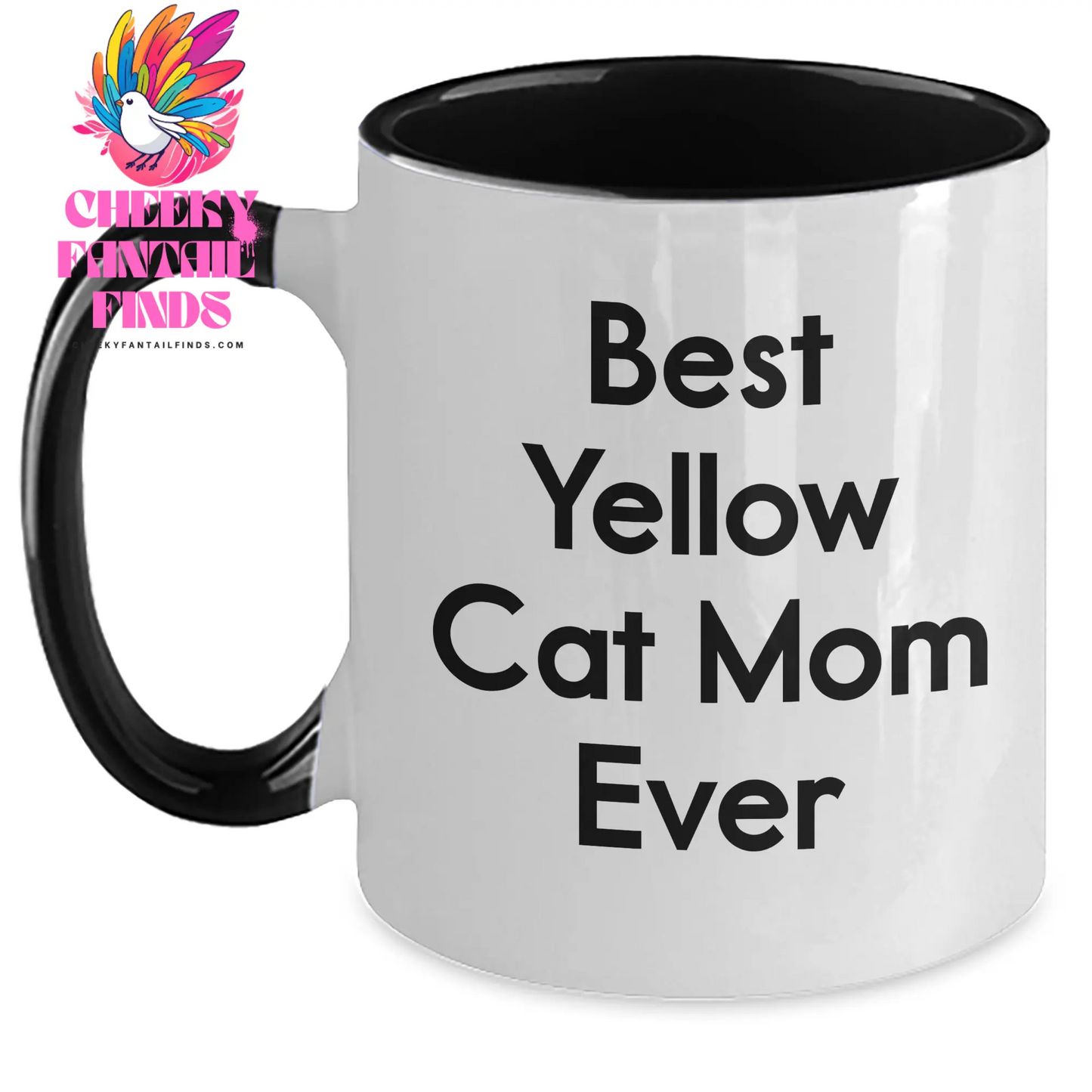 Yellow Cat Mom Ever Gifts for Him - Funny Best Yellow Cat Mom Ever Two Tone Coffee Mug - Unique Father's Day Unique Gifts for Dad from You - Main