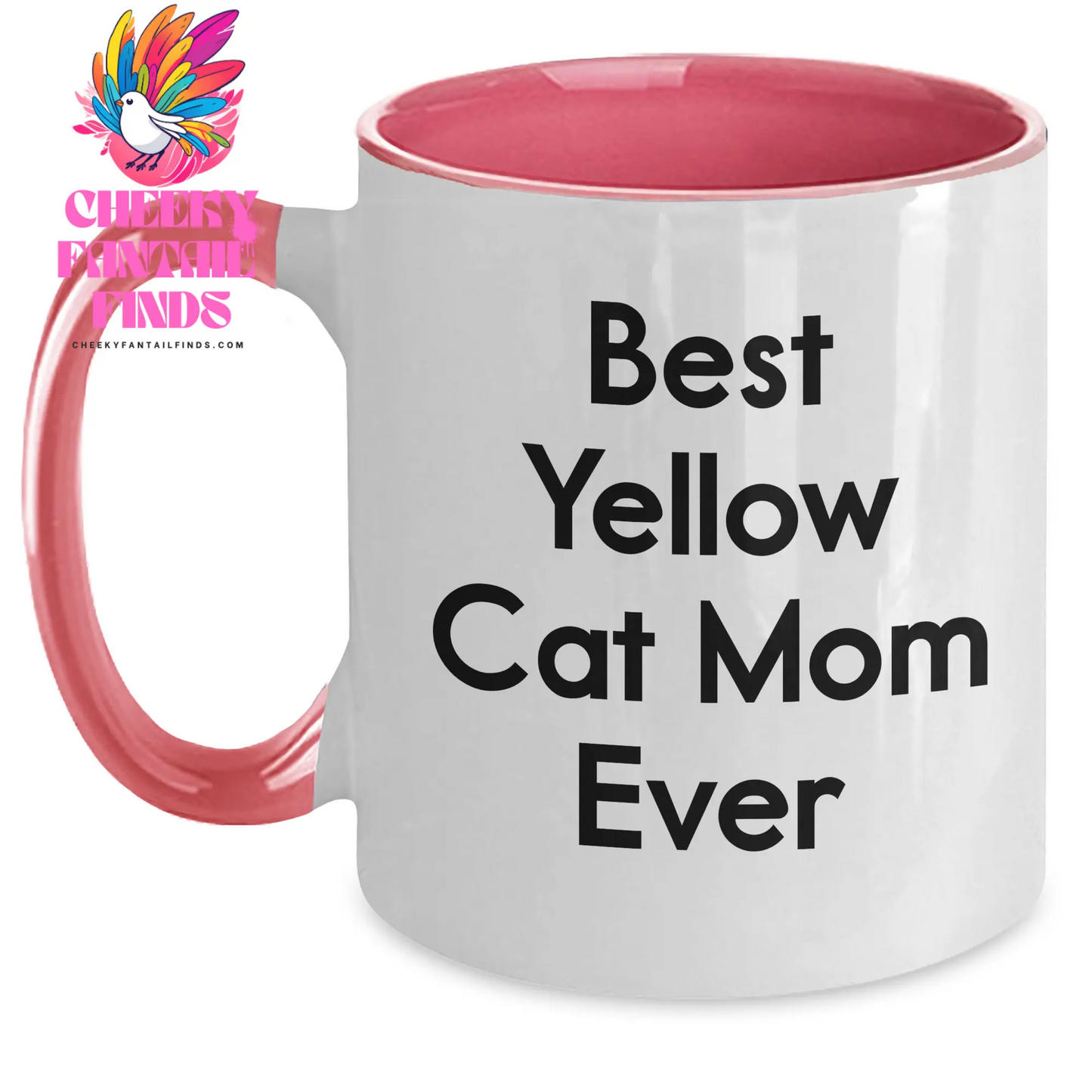 Yellow Cat Mom Ever Gifts for Him - Funny Best Yellow Cat Mom Ever Two Tone Coffee Mug - Unique Father's Day Unique Gifts for Dad from You - Main