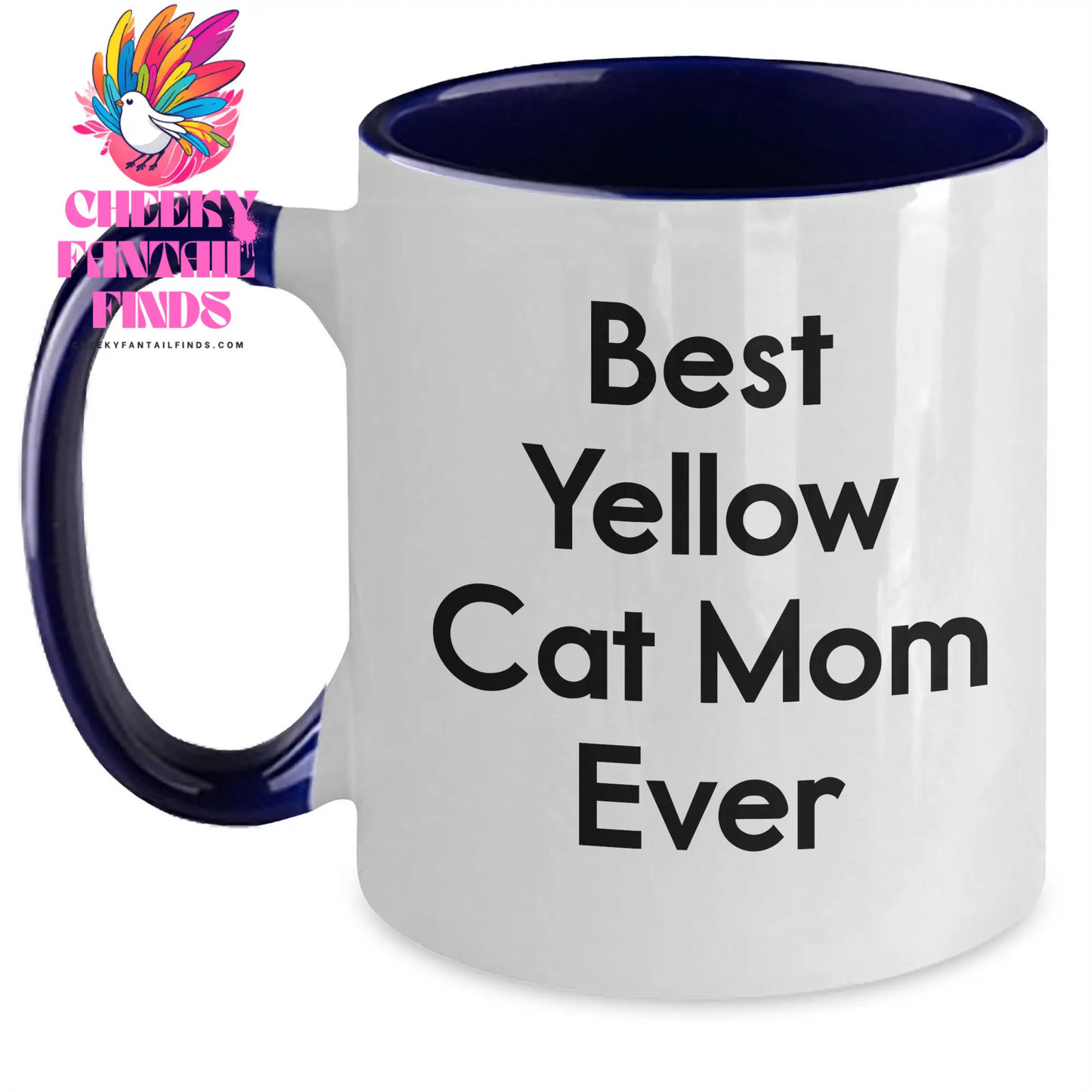Yellow Cat Mom Ever Gifts for Him - Funny Best Yellow Cat Mom Ever Two Tone Coffee Mug - Unique Father's Day Unique Gifts for Dad from You - Main