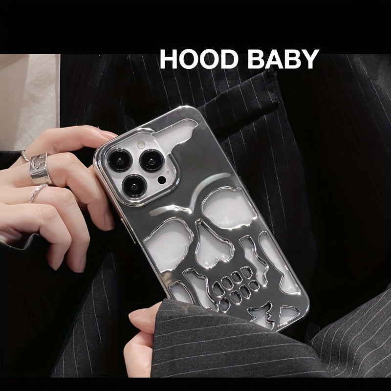 Hollow Skull Mobile Phone Case For IPhone14ProMax Soft Case 14 Protective Cover 14pro For iPhone 13Pro 11 Fashion 13promax Male 13 Female 12 For iPhone 12ProMax Cooling Model 12/11promax/ For iPhone 11