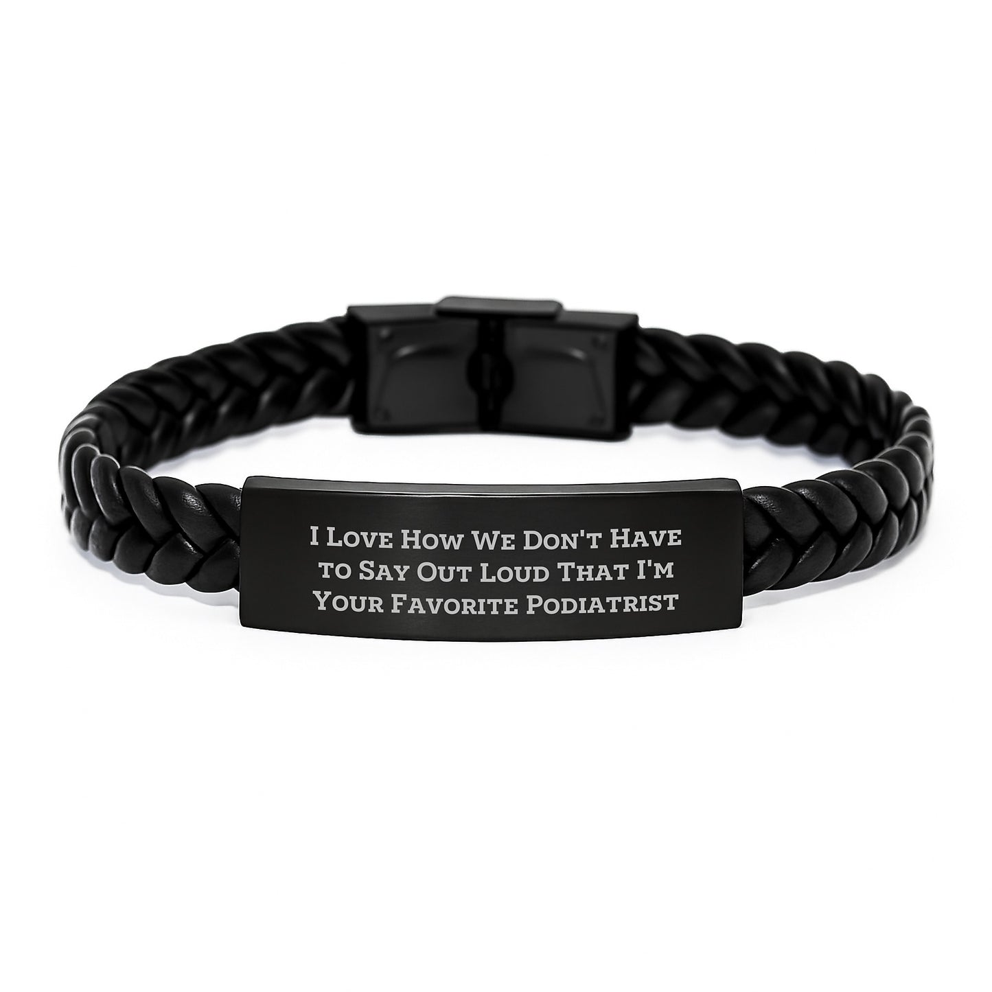 Funny Podiatrist Gifts from Friends, Unique Interlaced Leather Bracelet for Men, Women, Coworkers, Family, Graduation Unique Gifts - Image 1