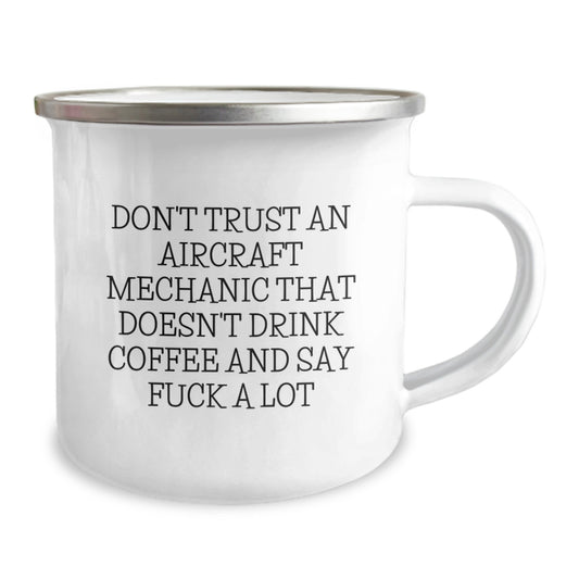 Aircraft Mechanic Funny Gift, Coffee Lovers Camping Mug, Gifts from Friends for Men, Unique Graduation Present - Image 2