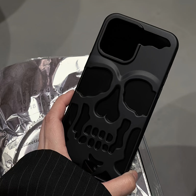 Hollow Skull Mobile Phone Case For IPhone14ProMax Soft Case 14 Protective Cover 14pro For iPhone 13Pro 11 Fashion 13promax Male 13 Female 12 For iPhone 12ProMax Cooling Model 12/11promax/ For iPhone 11