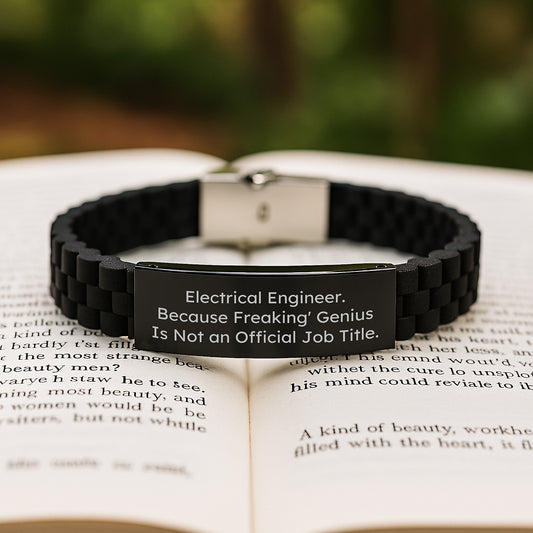 Electrical Engineer Gifts from Friends - Inspirational Quote Glide lock Clasp Bracelet for Graduation - Image 2