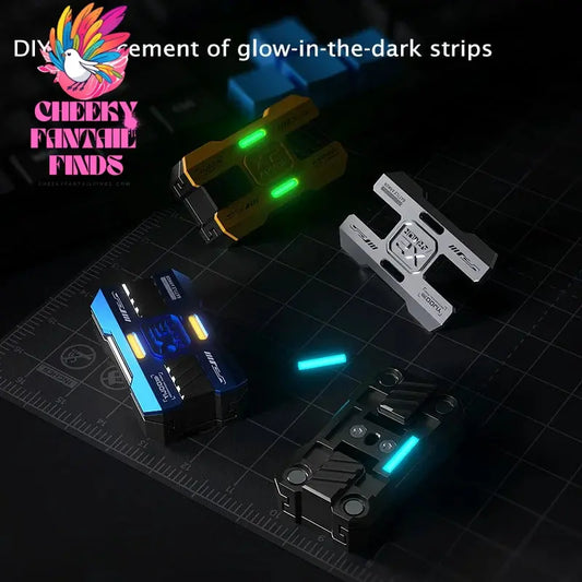 luminous Push Slider Adult EDC Gadgets Metal Fidget Toy Anti Stress Hand Spinner Autism Anxiety ADHD Stress Relief Funny Gifts Cheeky Fantail Finds