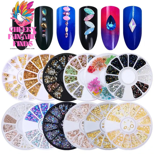nail parts nail art glitter rhinestone Crystal gems jewelry Bead Manicure decoration accessories nail supplies for professionals Cheeky Fantail Finds
