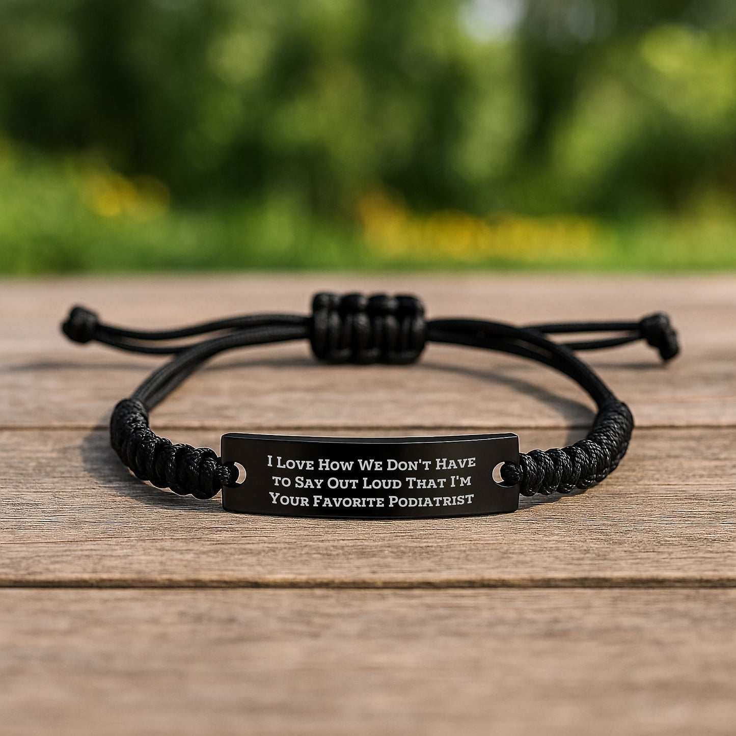 Gifts from Podiatrists, Funny Quote Rope Bracelet for Graduation, Unique Podiatrist Gifts for Men or Women - Image 2