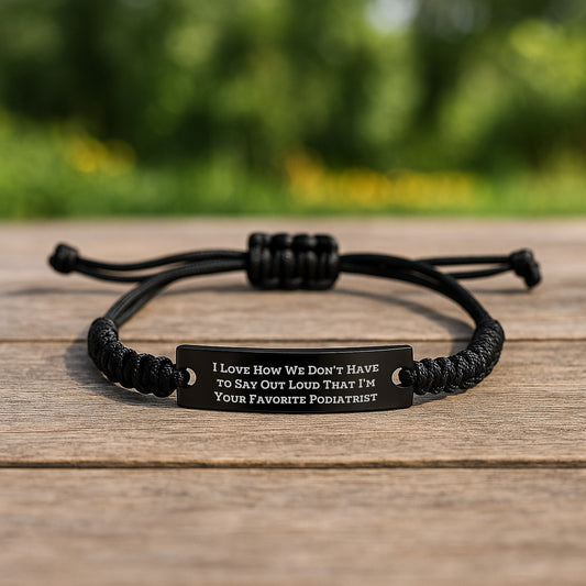 Gifts from Podiatrists, Funny Quote Rope Bracelet for Graduation, Unique Podiatrist Gifts for Men or Women - Image 2