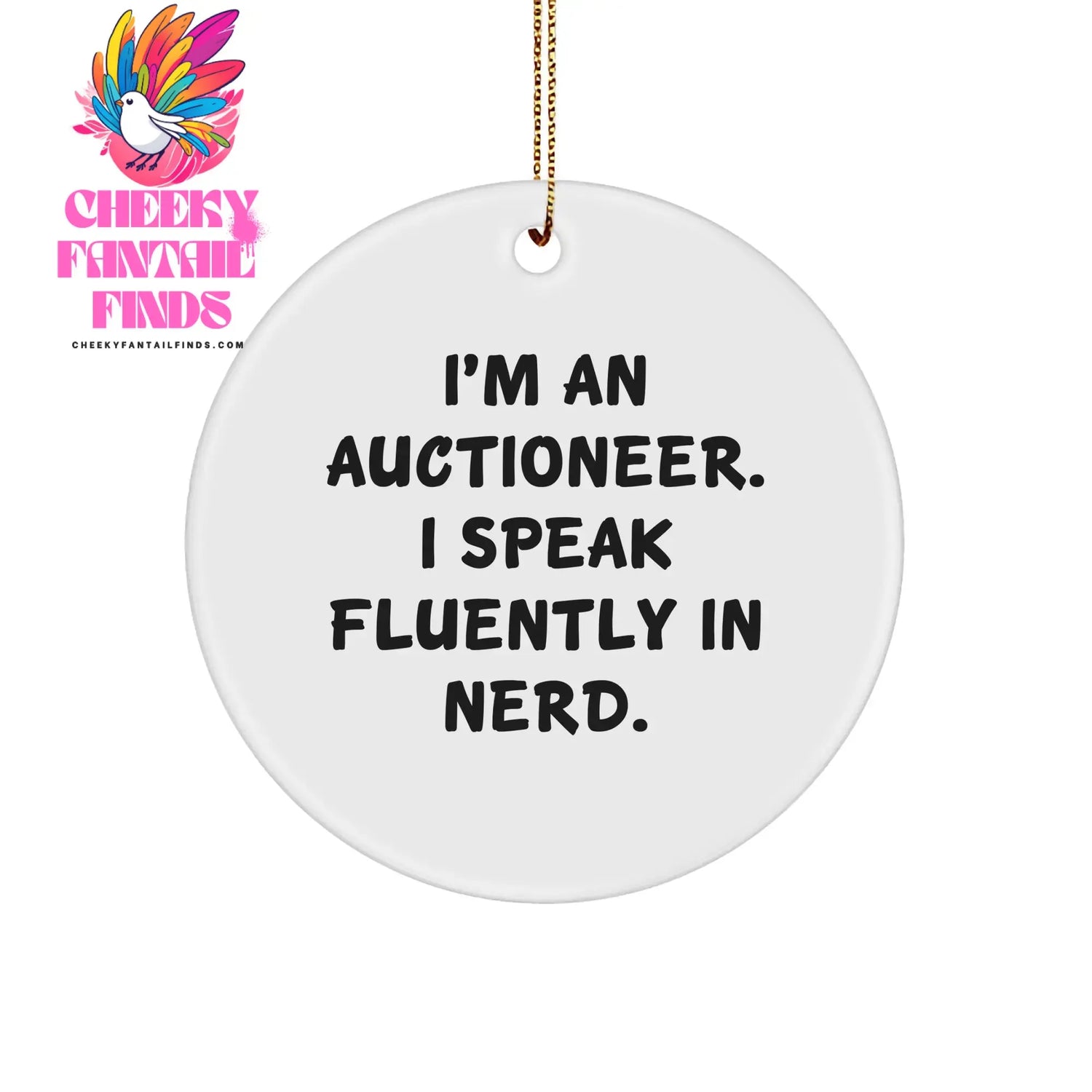 Auctioneer-Ornament Cheeky Fantail Finds