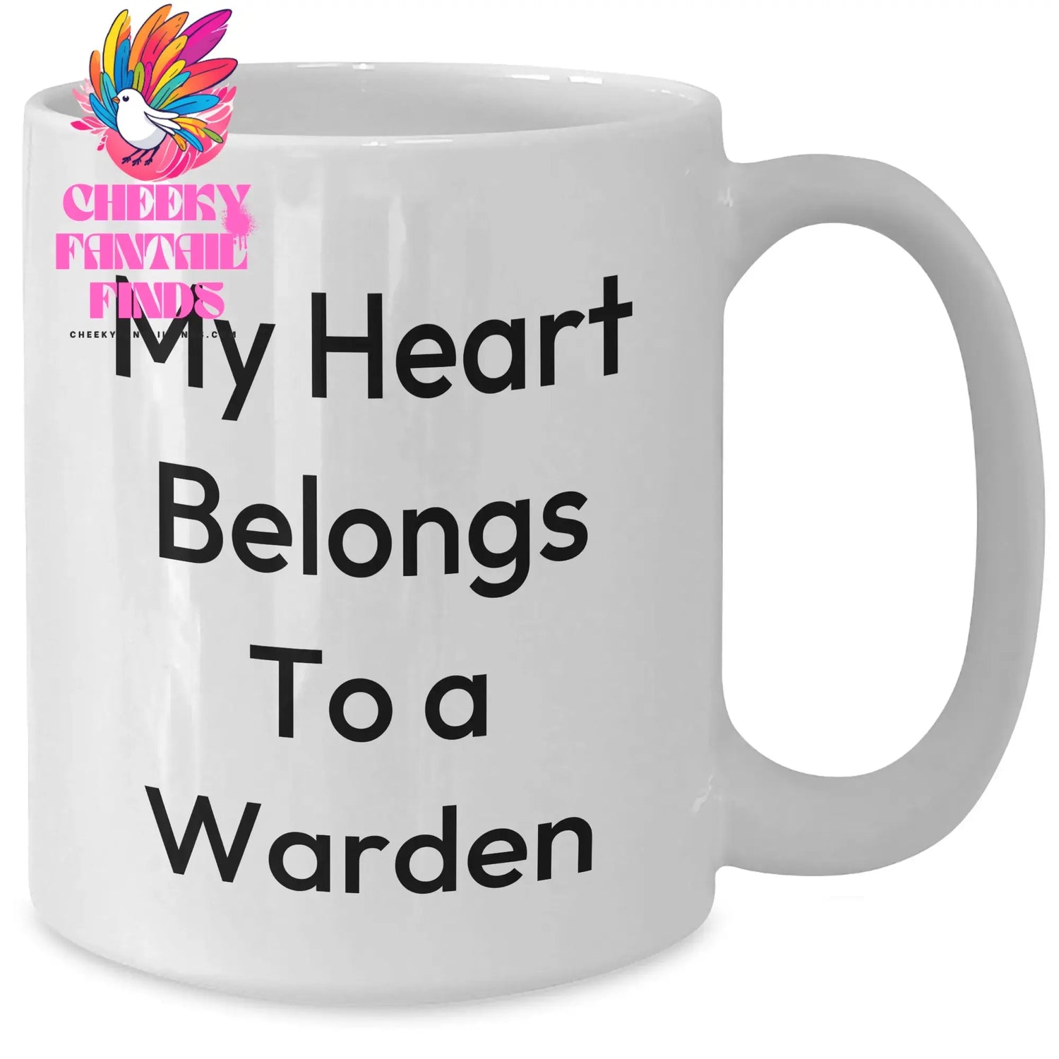 Warden-White-Coffee-Mug Cheeky Fantail Finds