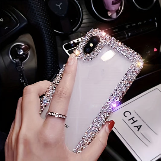 Fashionable And Luxurious Rhinestone Transparent Phone Case For IPhone 15 Pro Max/15/11/12/13/14