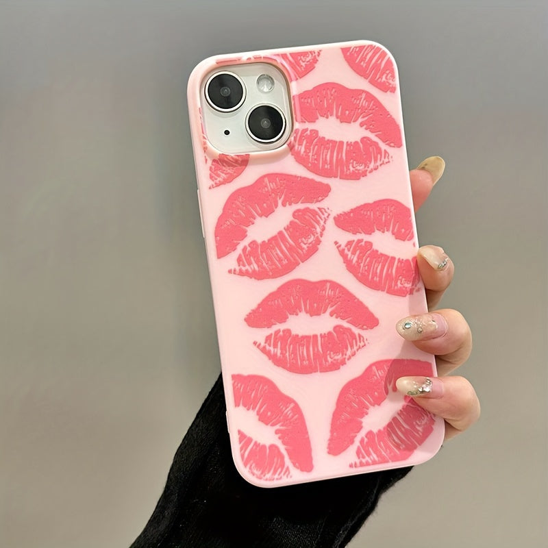 Lips Suitable For Apple 13 Mobile Phone Case For Iphone14pro Frosted 13max 14plus Men's New 7/8plus Women's Silicone 11 Soft Case 12promax All-inclusive 13 Thickened 14promax Protective Case X/xs Lens All-inclusive Xr