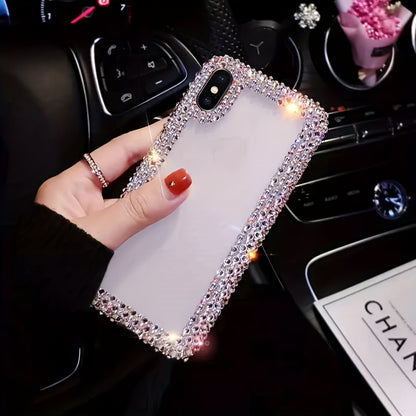 Fashionable And Luxurious Rhinestone Transparent Phone Case For IPhone 15 Pro Max/15/11/12/13/14
