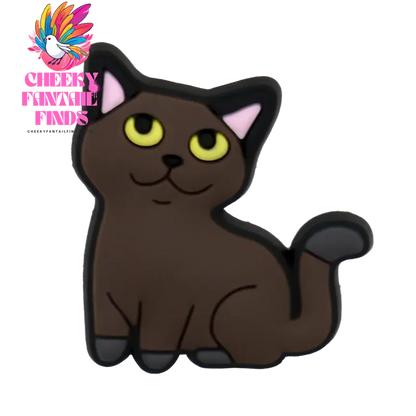 1/100pcs Cat Pin for Shoe Sphinx Orange Cat Black Cat Cute Shoe Charms for Women Girl Kids Sandal Accessories Buckle Decorations - Cheeky Fantail Finds