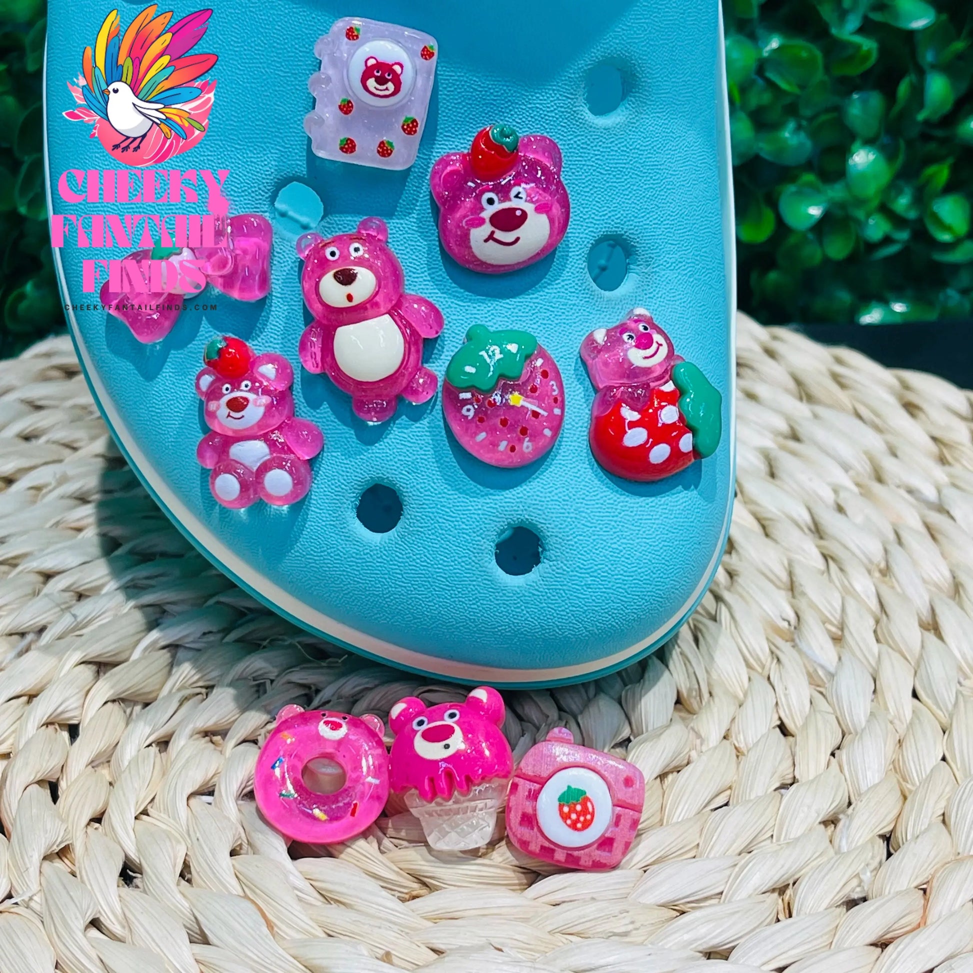 1-10Pcs Cartoon Toy Story Strawberry Donut Resin Shoe Charms Garden Shoes Button Decorations DIY Backpack Kid Gift Cheeky Fantail Finds