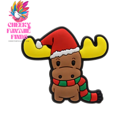 1/10pcs Christmas Animal Pins for Kids Men Women Shoe Charms Xmas Hat Deer Cat Dog Party Accessories Shoe Decorations Buckle - Cheeky Fantail Finds