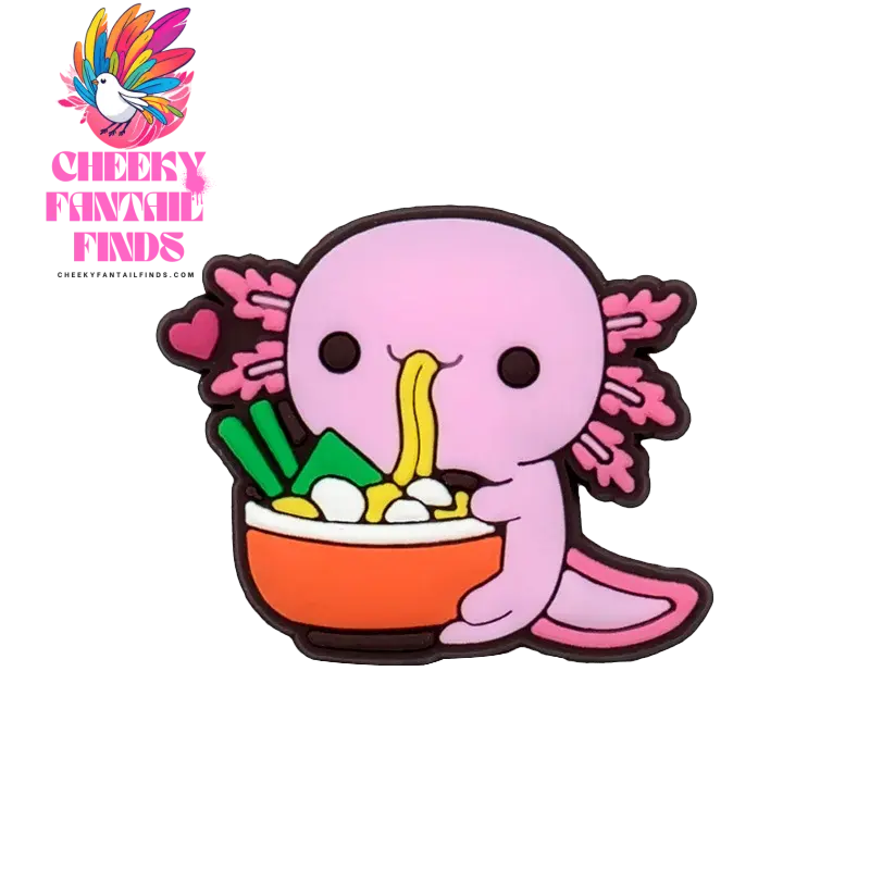 1/10pcs PVC Funny Salamander Shoe Charms Cartoon Pink Animal Shoe Decorations Pins for Women Girl Kids Sandal Accessories Gifts - Cheeky Fantail Finds