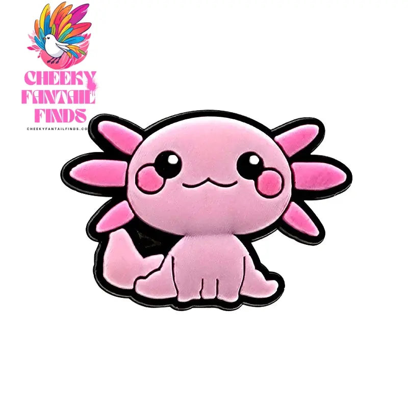 1/10pcs PVC Funny Salamander Shoe Charms Cartoon Pink Animal Shoe Decorations Pins for Women Girl Kids Sandal Accessories Gifts - Cheeky Fantail Finds