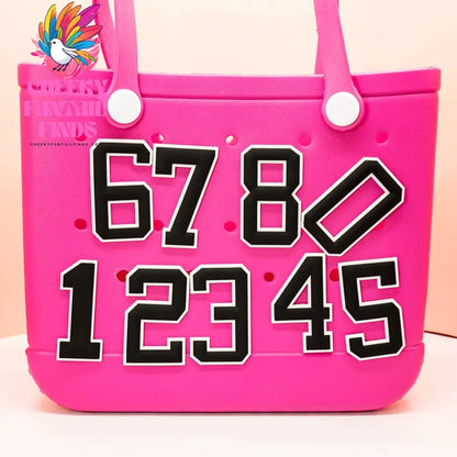 1-10pcs PVC Number DIY Bag Charms Decorative for with Hole Tote Bag Accessories Decorations Pins Buckles for Girl Women Hand Bag - Cheeky Fantail Finds