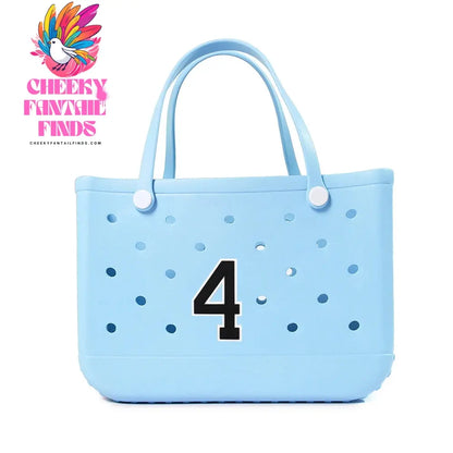 1-10pcs PVC Number DIY Bag Charms Decorative for with Hole Tote Bag Accessories Decorations Pins Buckles for Girl Women Hand Bag - Cheeky Fantail Finds