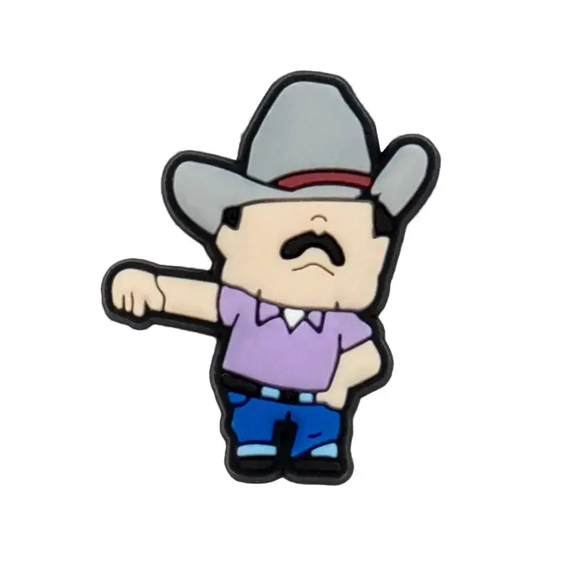 1/11/12 PVC Western Cowboy Shoe Charms Cowgirl Hat Shoe Decorations Pins for Men Women Star Heart Sandal Accessories Ornament - Cheeky Fantail Finds
