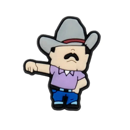 1/11/12 PVC Western Cowboy Shoe Charms Cowgirl Hat Shoe Decorations Pins for Men Women Star Heart Sandal Accessories Ornament - Cheeky Fantail Finds