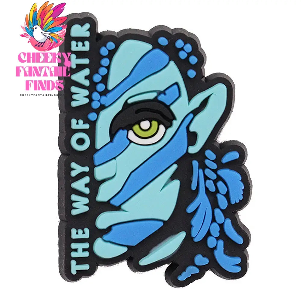 1-12Pcs Blue Avatar The Way of Water Shoe Buckle Charms Man Movie Cheeky Fantail Finds