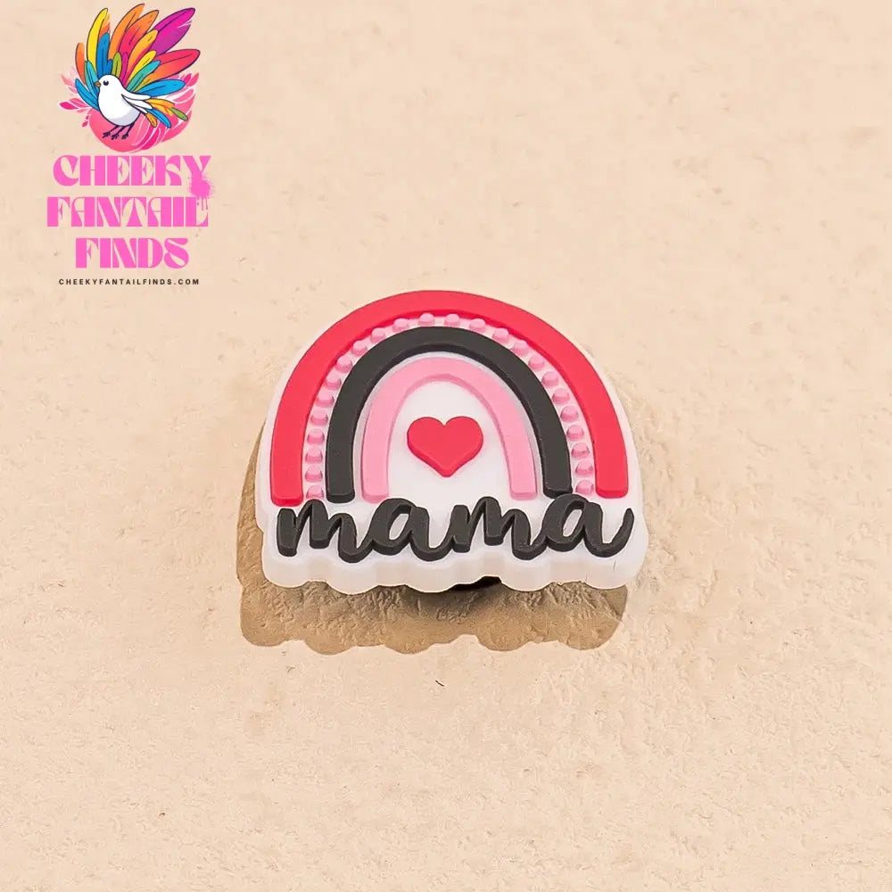 1/12pcs Mom Life Shoe Charms for Women Shoe Decorations Pink Heart Pins for Mother Buckle MaMa Sandal Accessories Ornament - Cheeky Fantail Finds