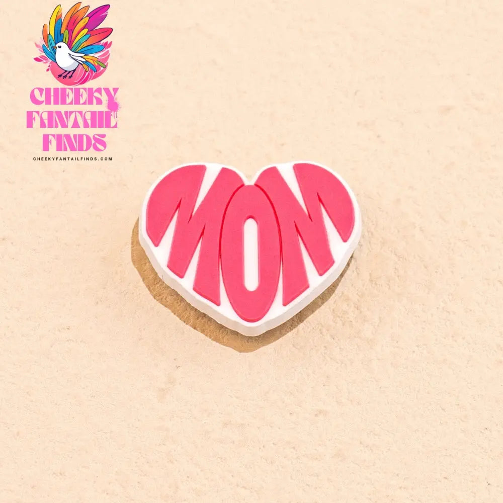 1/12pcs Mom Life Shoe Charms for Women Shoe Decorations Pink Heart Pins for Mother Buckle MaMa Sandal Accessories Ornament - Cheeky Fantail Finds