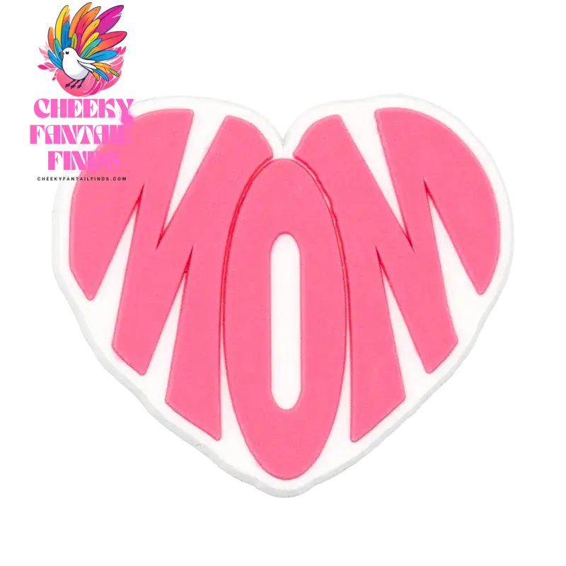 1/12pcs Mom Life Shoe Charms for Women Shoe Decorations Pink Heart Pins for Mother Buckle MaMa Sandal Accessories Ornament - Cheeky Fantail Finds