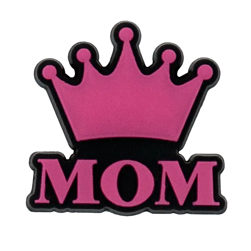1/12pcs Mom Life Shoe Charms for Women Shoe Decorations Pink Heart Pins for Mother Buckle MaMa Sandal Accessories Ornament - Cheeky Fantail Finds