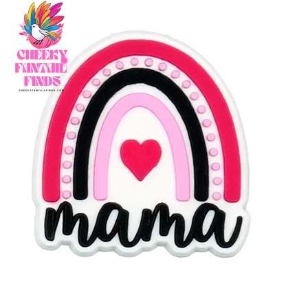 1/12pcs Mom Life Shoe Charms for Women Shoe Decorations Pink Heart Pins for Mother Buckle MaMa Sandal Accessories Ornament - Cheeky Fantail Finds