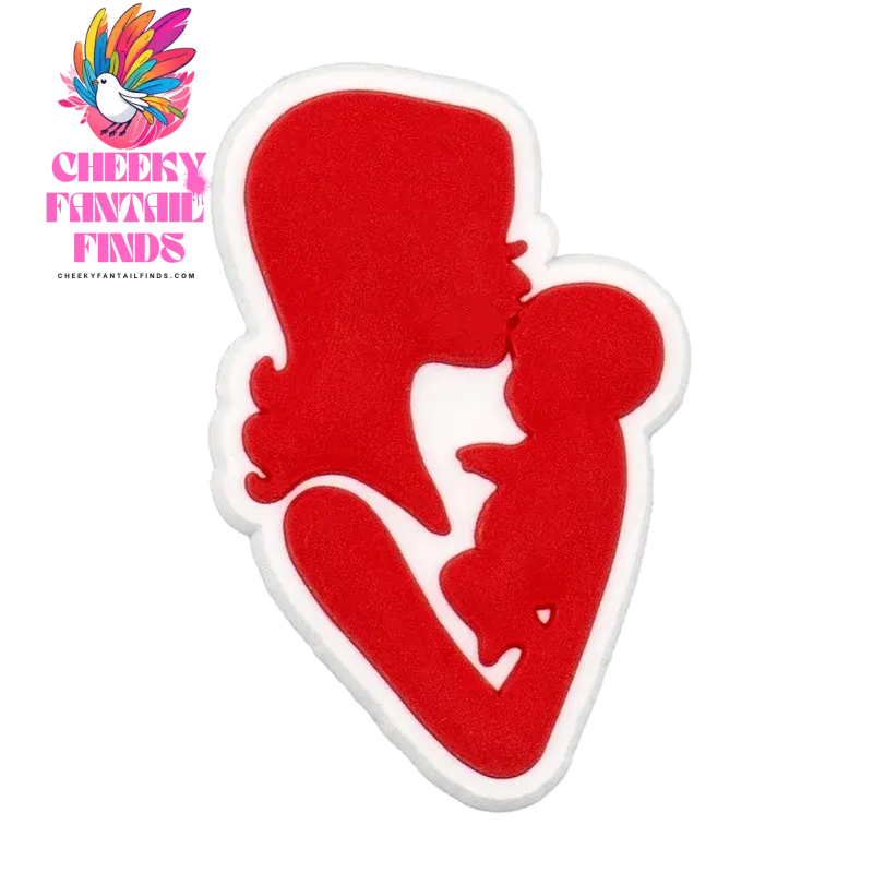 1/12pcs Mom Life Shoe Charms for Women Shoe Decorations Pink Heart Pins for Mother Buckle MaMa Sandal Accessories Ornament - Cheeky Fantail Finds