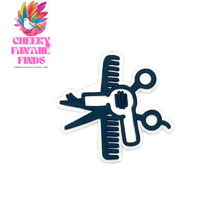 1/12pcs PVC Hairdressing Shoe Charms for Women Girl Pins Hairdryer Curling Iron Scissor Pins Accessories Shoe Decorations Buckle - Cheeky Fantail Finds